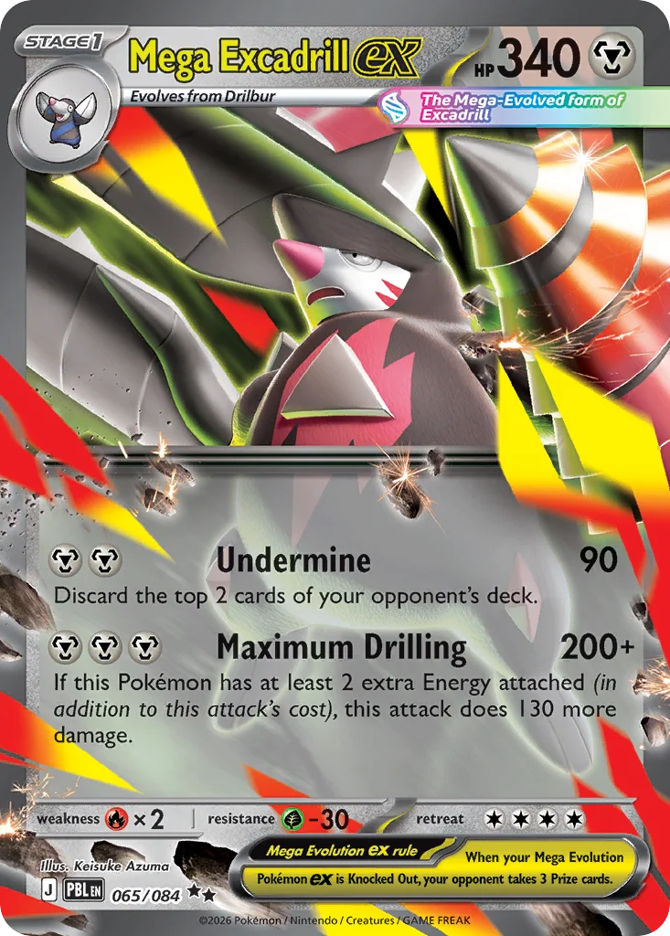 Mega Excadrill ex 065/084 Double rare