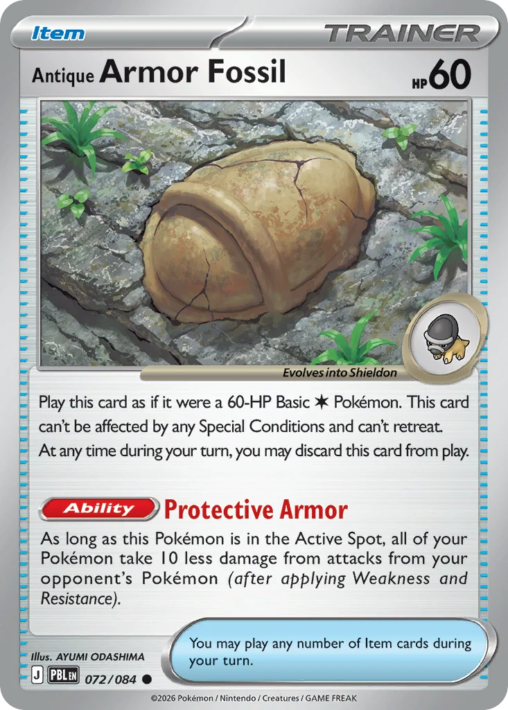 Antique Armor Fossil 072/084 Common