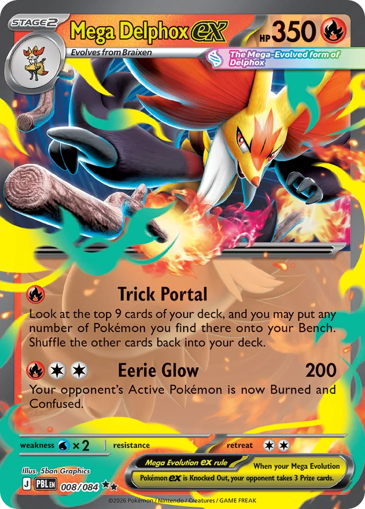 Mega Delphox ex 008/084 Double rare