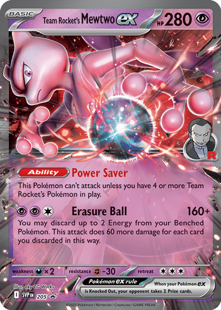 Team Rocket’s Mewtwo ex SVP205 Promo
