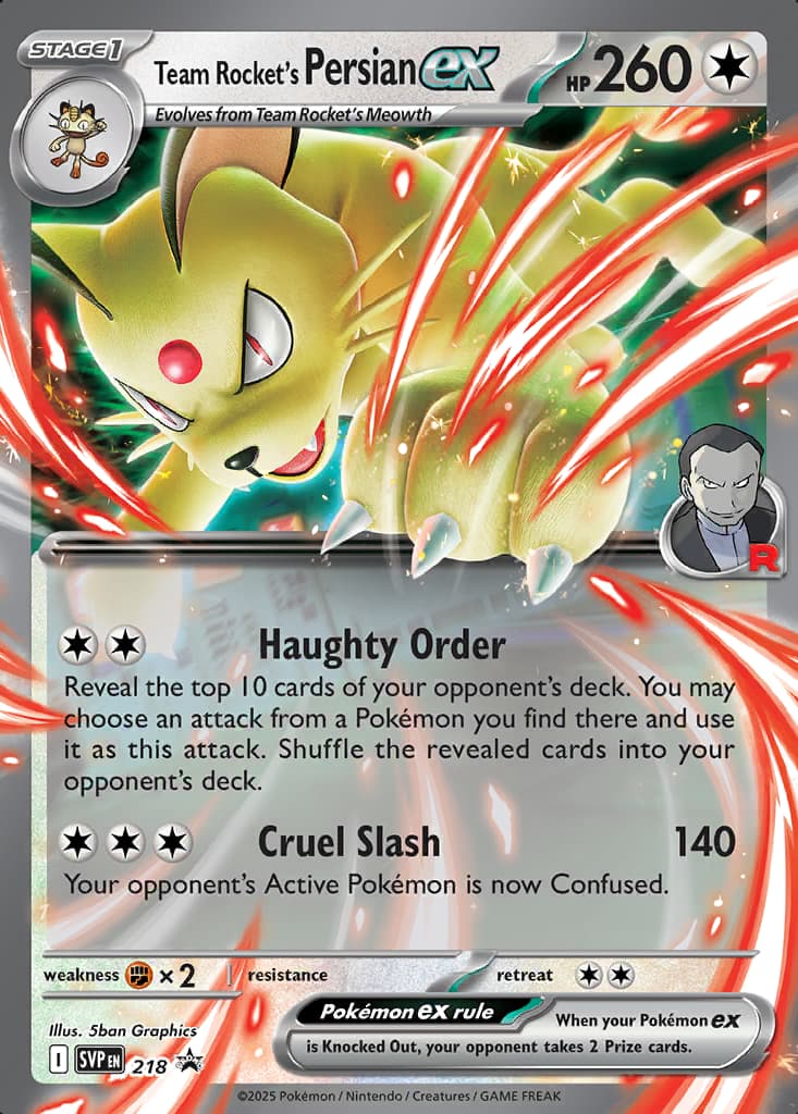 Team Rocket's Persian ex SVP218 Promo