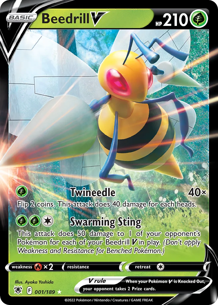 Beedrill V 001/189 Rare holo v