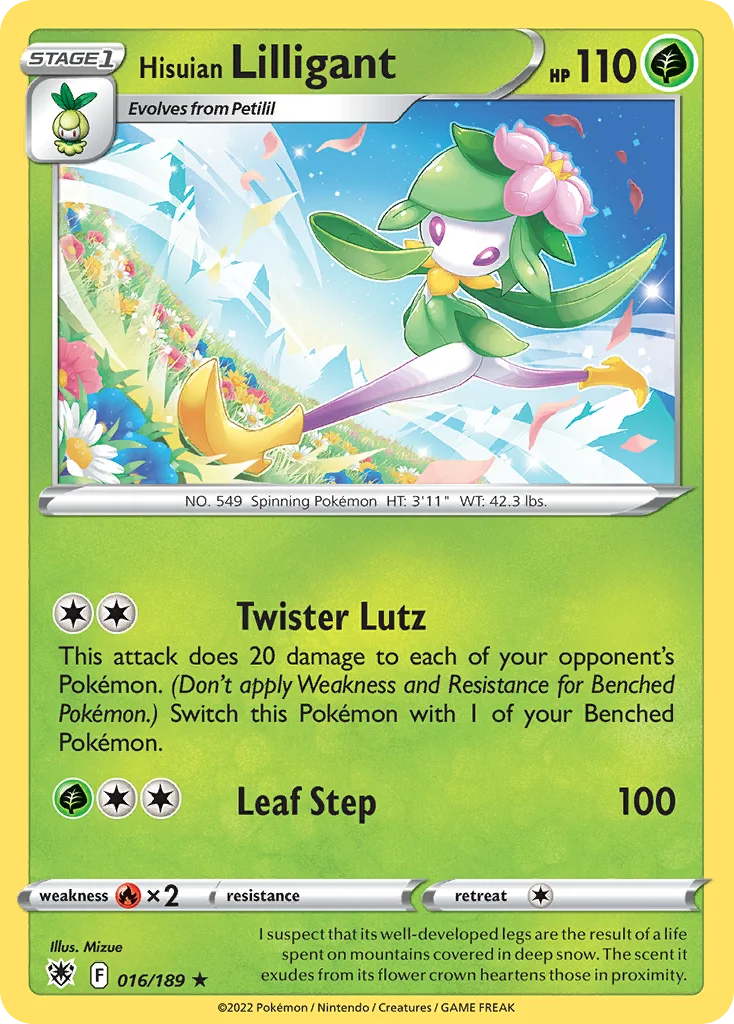 Hisuian Lilligant 016/189 Rare holo