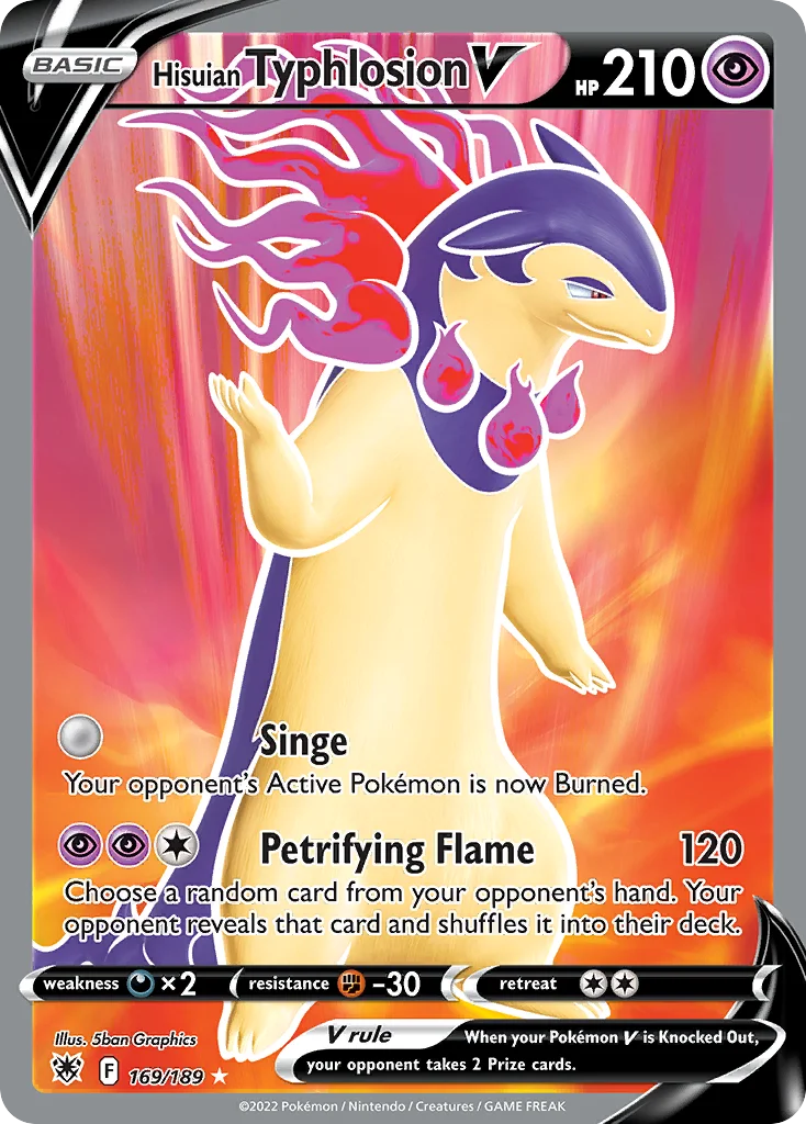 Hisuian Typhlosion V 169/189 Rare ultra