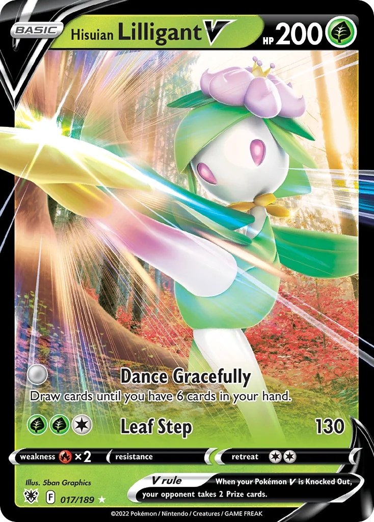 Hisuian Lilligant V 017/189 Rare holo v