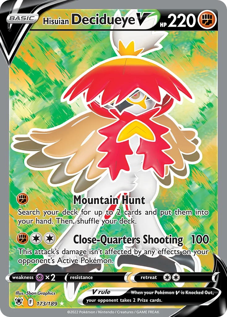 Hisuian Decidueye V 173/189 Rare ultra