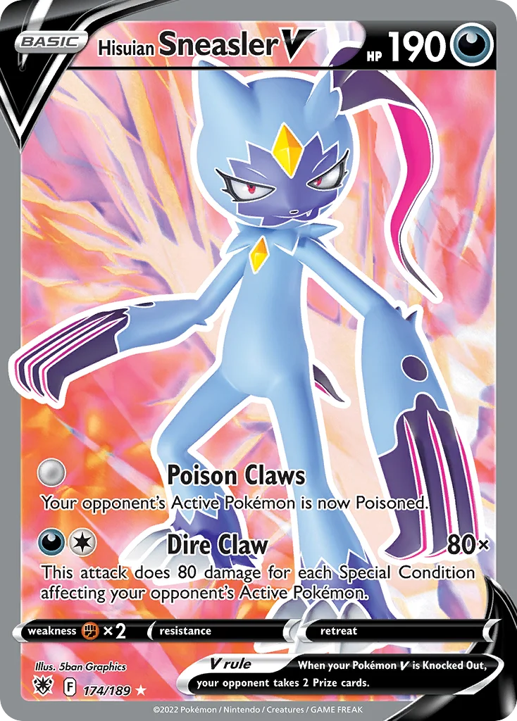 Hisuian Sneasler V 174/189 Rare ultra