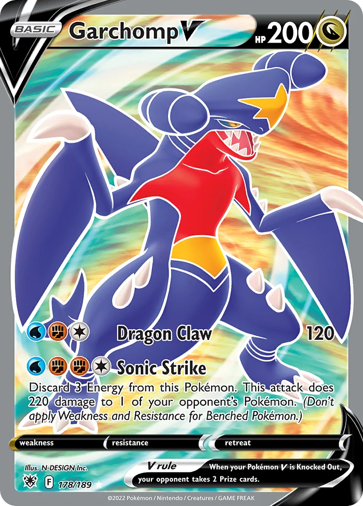 Garchomp V 178/189 Rare ultra