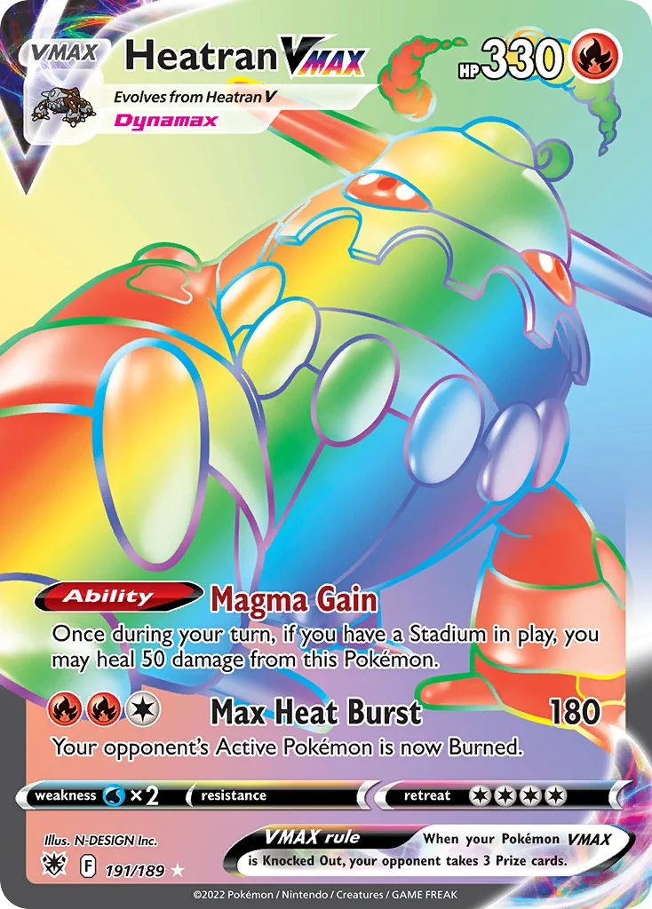 Heatran VMAX 191/189 Rare rainbow