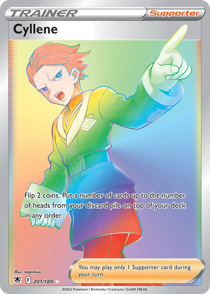 swsh10-201 Cyllene 201/189 Rare rainbow