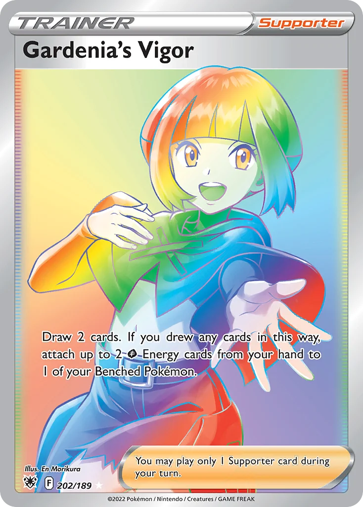 swsh10-202 Gardenia's Vigor 202/189 Rare rainbow