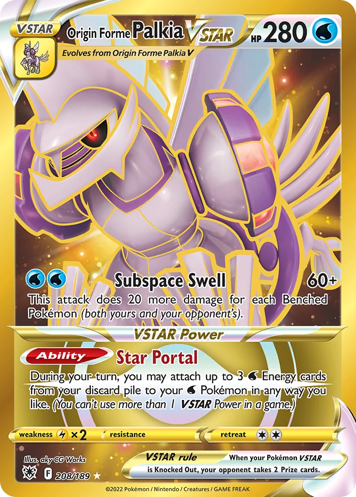 swsh10-208 Origin Forme Palkia VSTAR 208/189 Rare secret