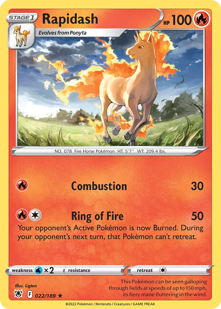 Rapidash 022/189 Rare