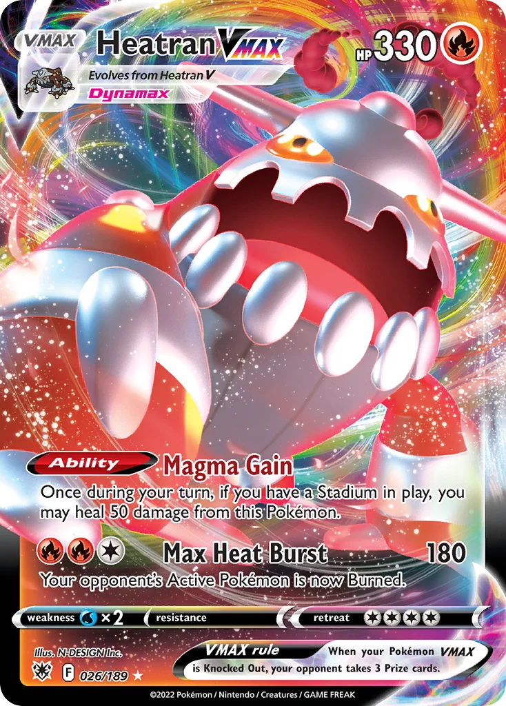 Heatran VMAX 026/189 Rare holo vmax