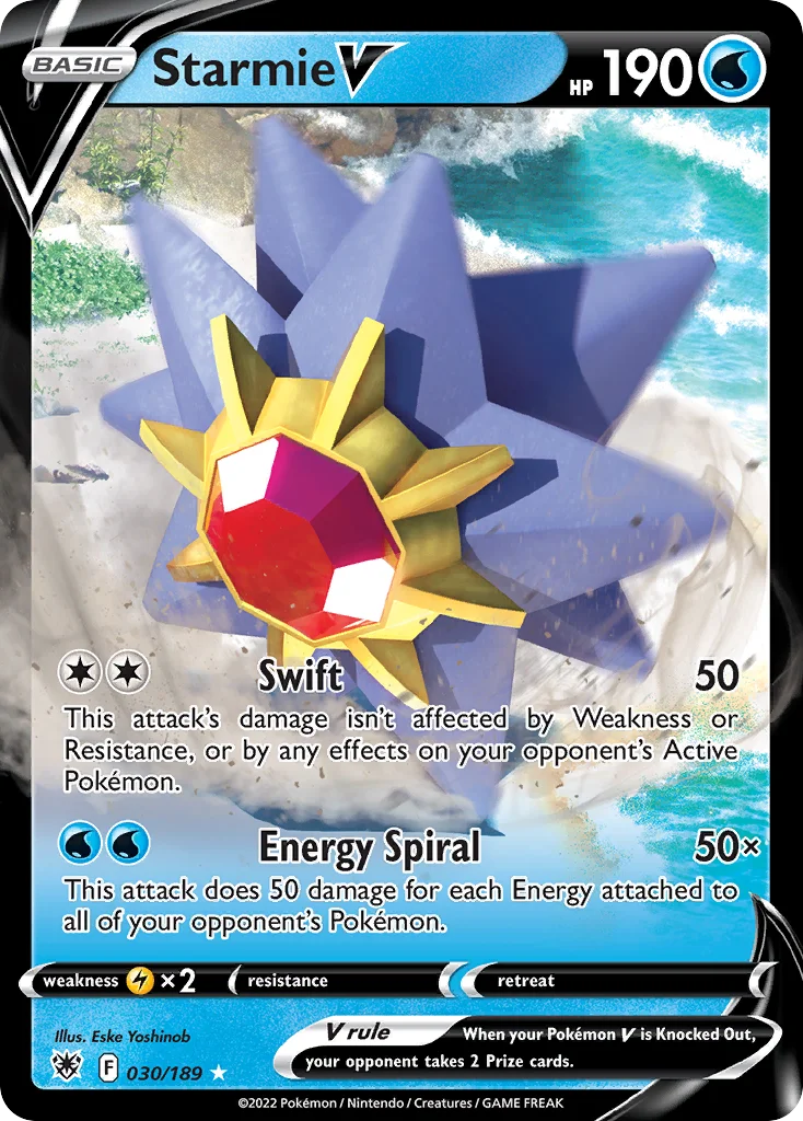 Starmie V 030/189 Rare holo v