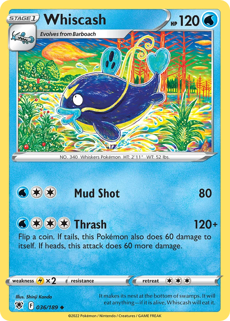 swsh10-36 Whiscash 036/189 Uncommon