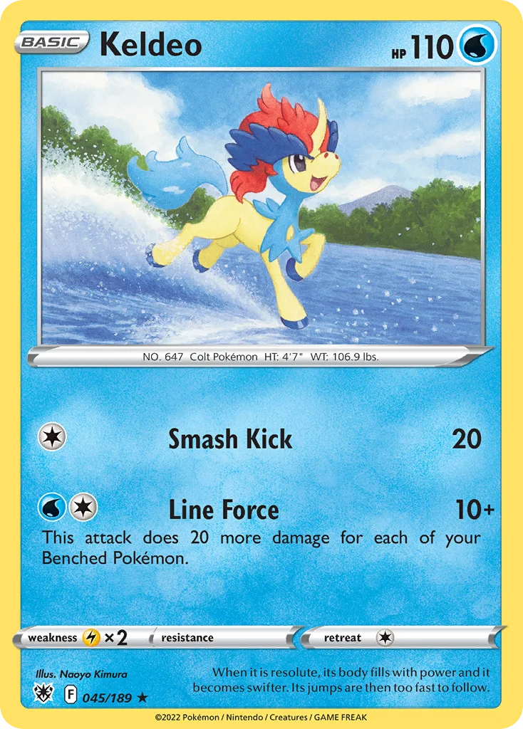 swsh10-45 Keldeo 045/189 Rare holo