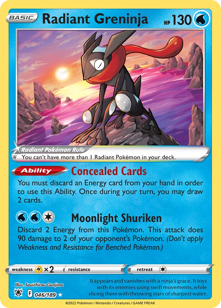 swsh10-46 Radiant Greninja 046/189 Radiant rare