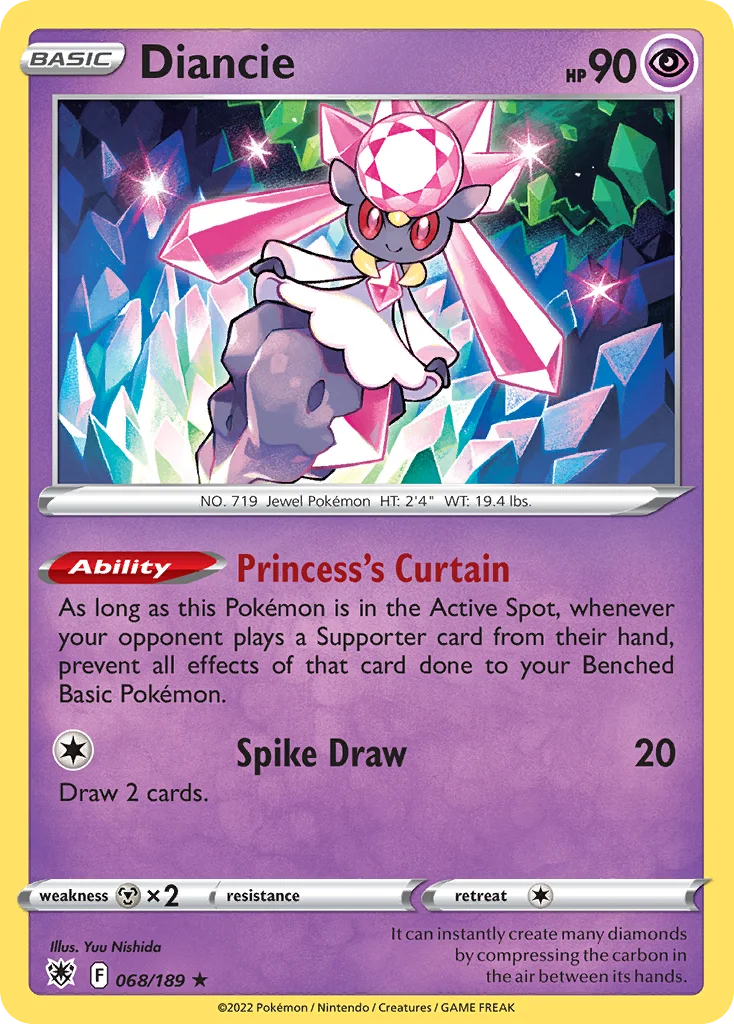 Diancie 068/189 Rare holo