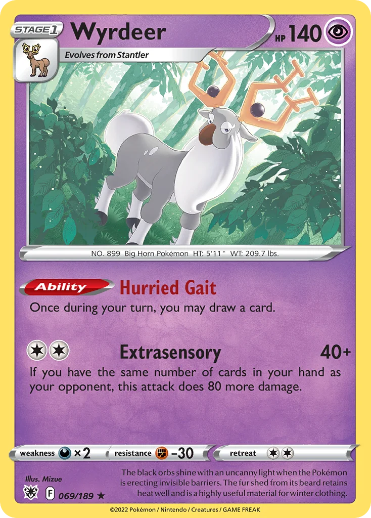 Wyrdeer 069/189 Rare holo