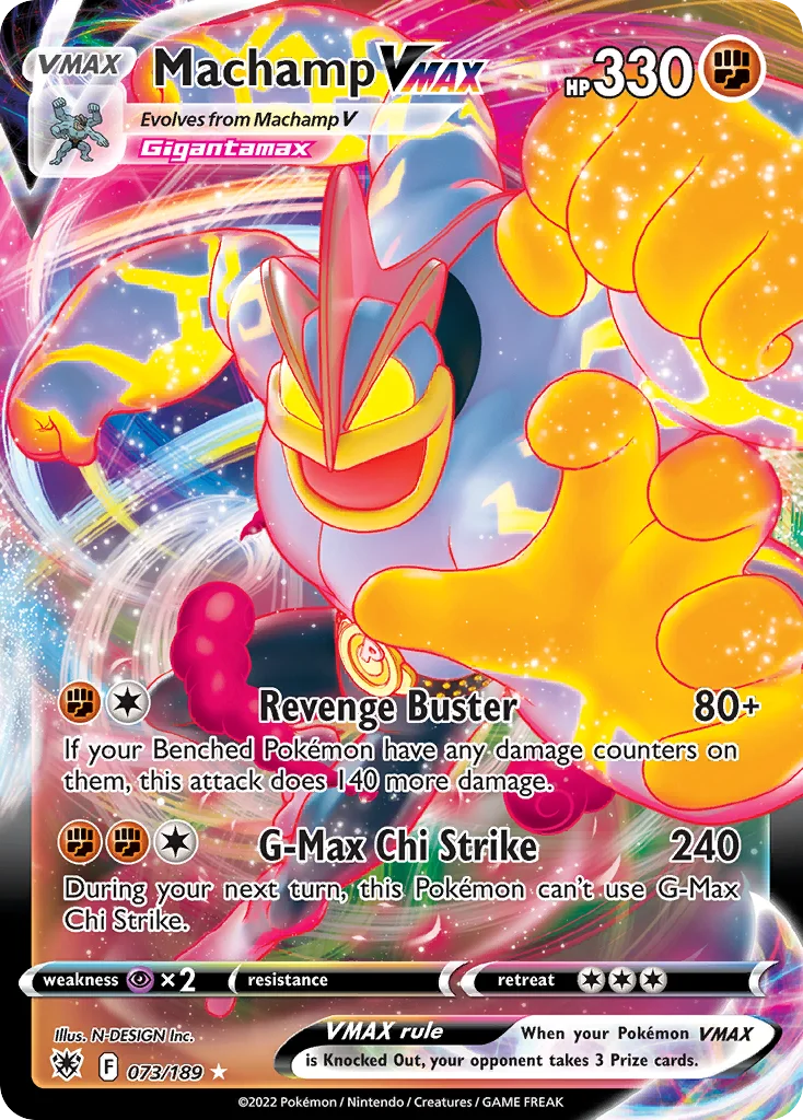 swsh10-73 Machamp VMAX 073/189 Rare holo vmax