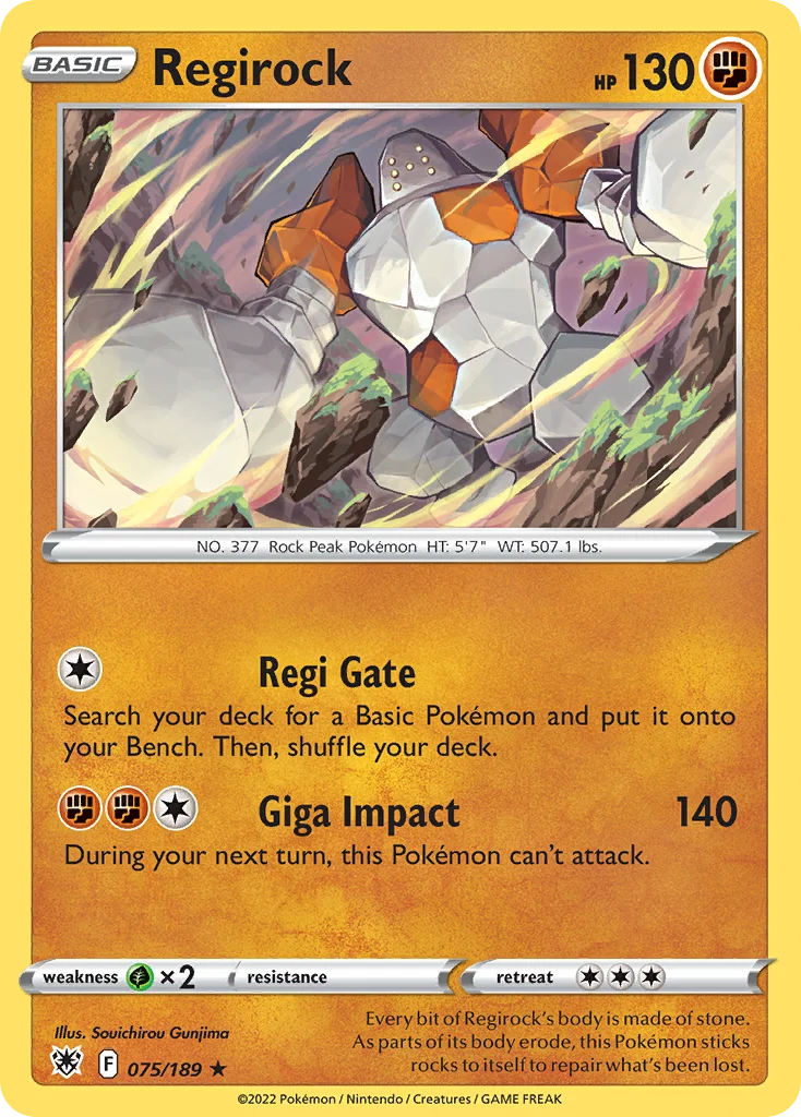 swsh10-75 Regirock 075/189 Rare