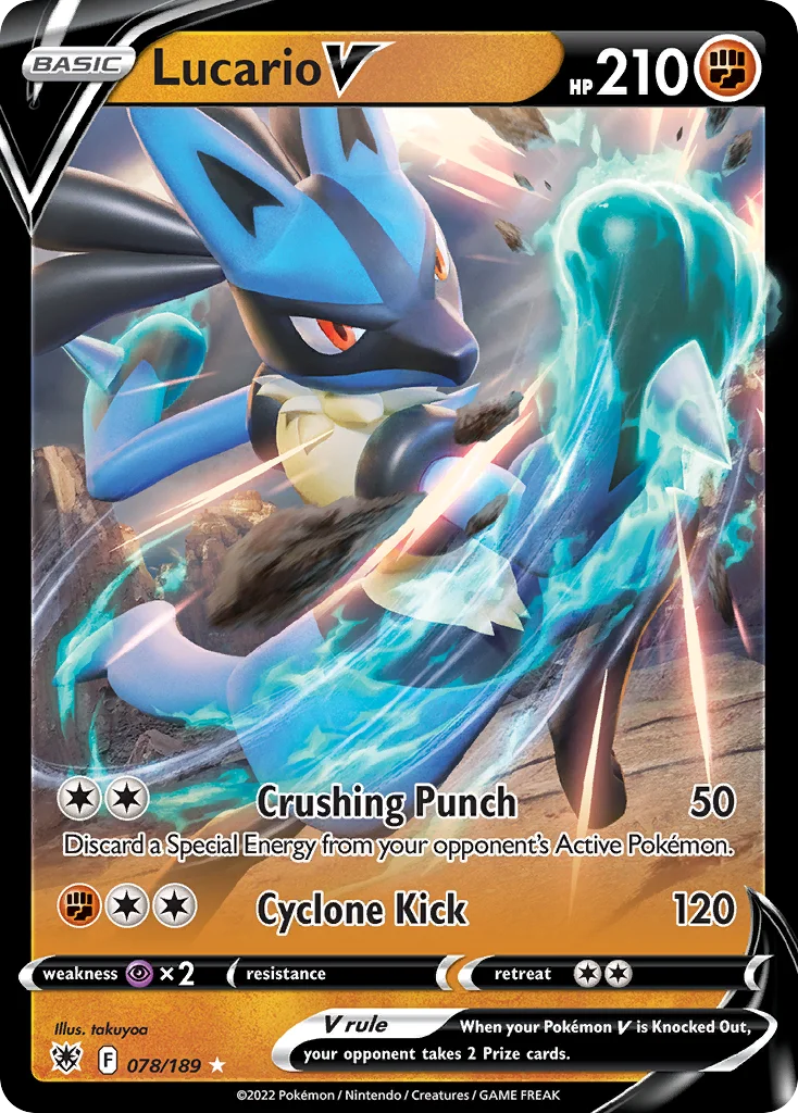 swsh10-78 Lucario V 078/189 Rare holo v