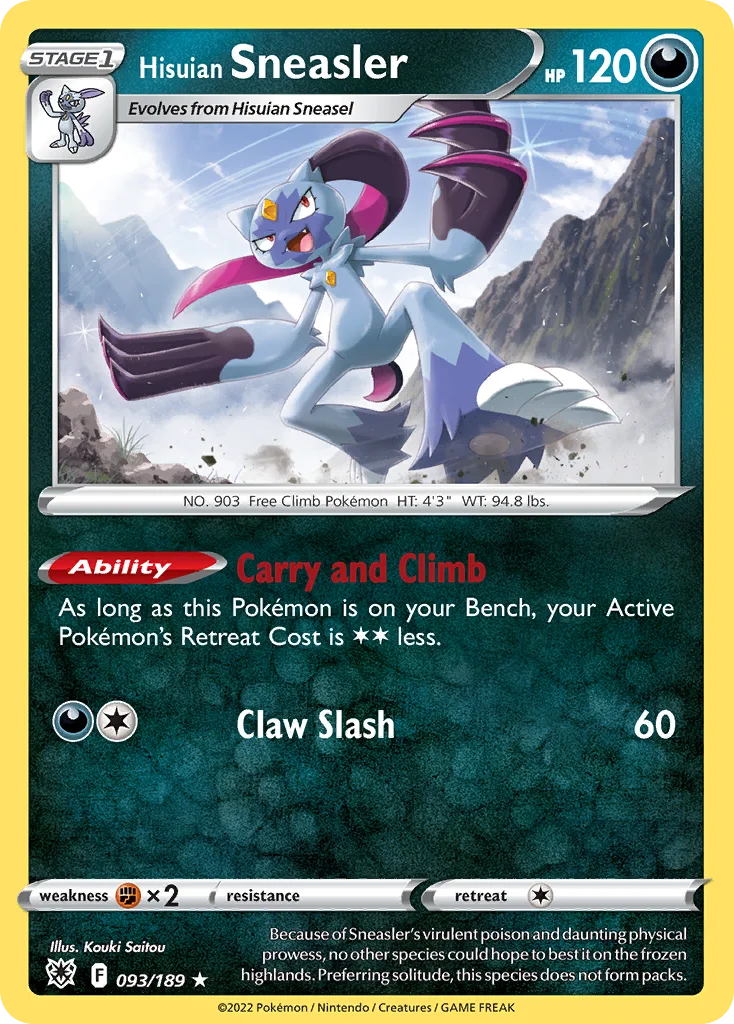Hisuian Sneasler 093/189 Rare holo
