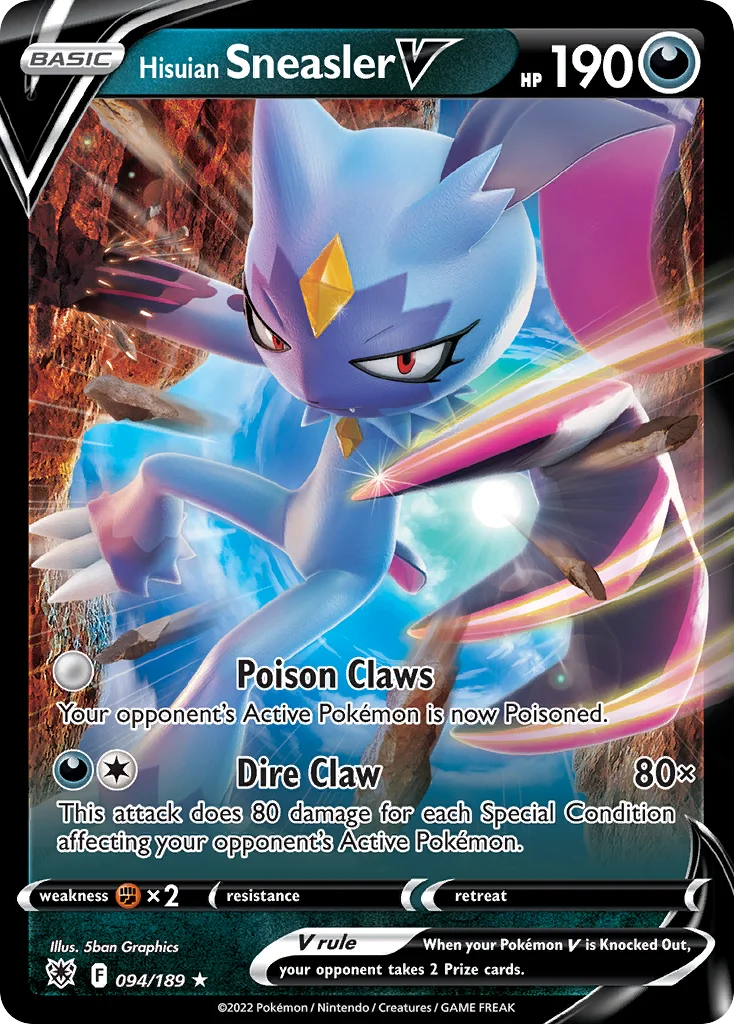 Hisuian Sneasler V 094/189 Rare holo v