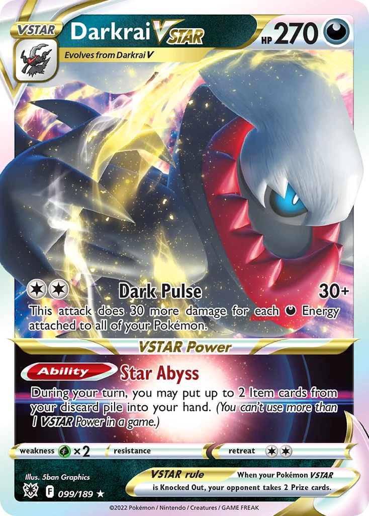 Darkrai VSTAR 099/189 Rare holo vstar