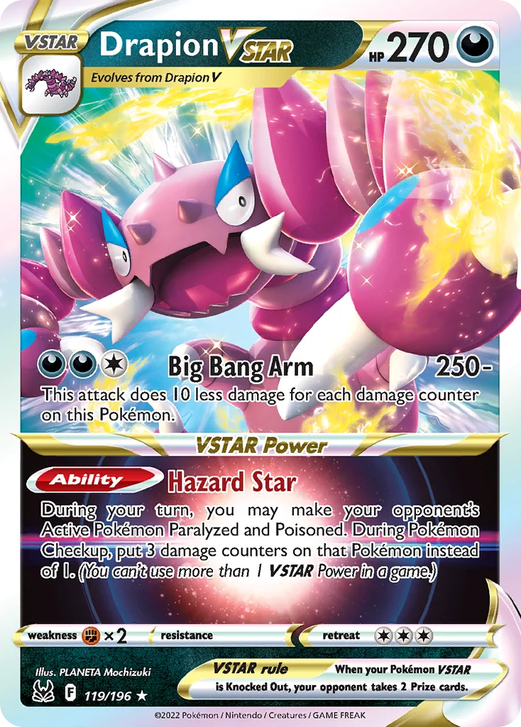 Drapion VSTAR 119/196 Rare holo vstar