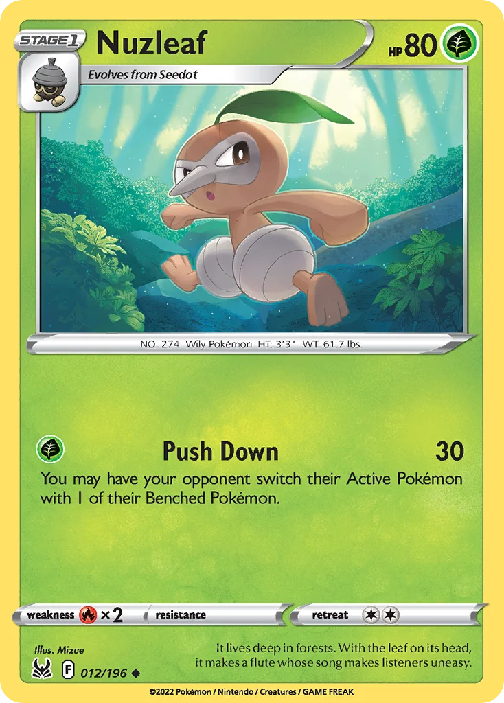 swsh11-12 Nuzleaf 012/196 Uncommon