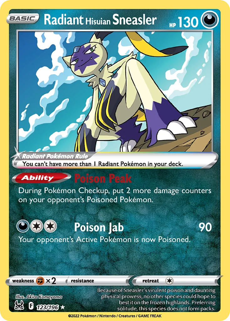 Radiant Hisuian Sneasler 123/196 Radiant rare