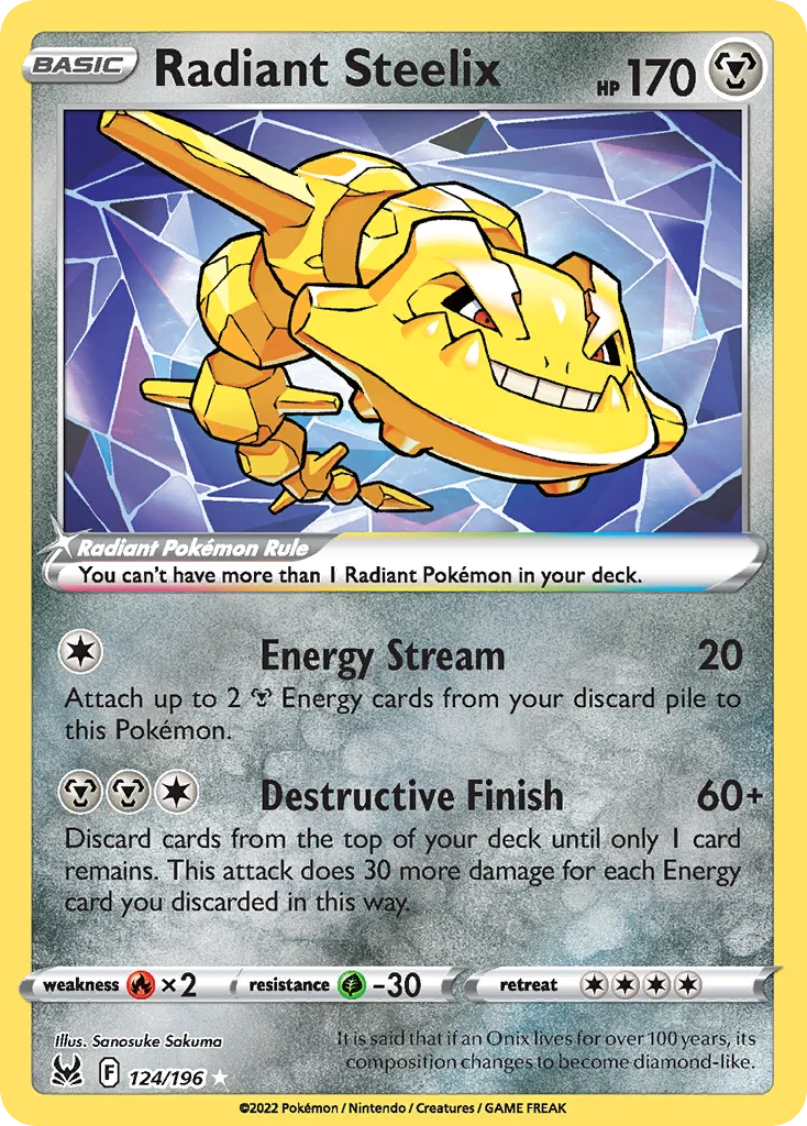 Radiant Steelix 124/196 Radiant rare