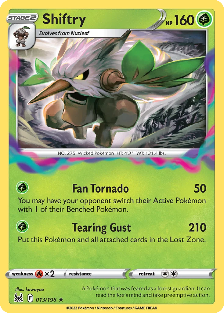 swsh11-13 Shiftry 013/196 Rare holo