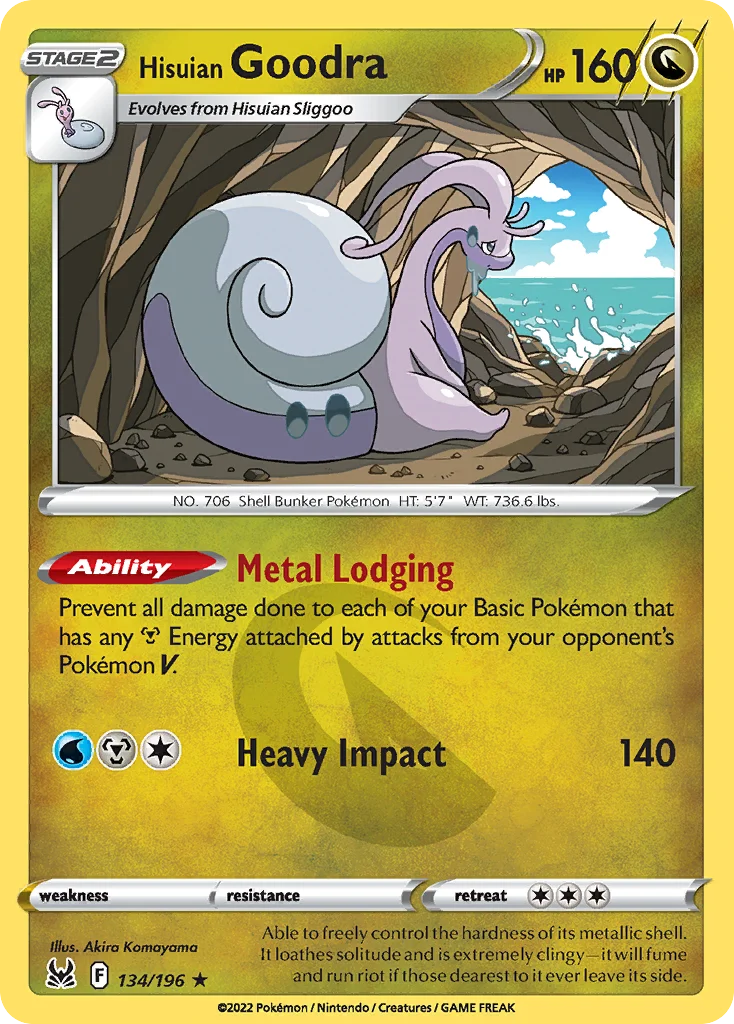 Hisuian Goodra 134/196 Rare holo