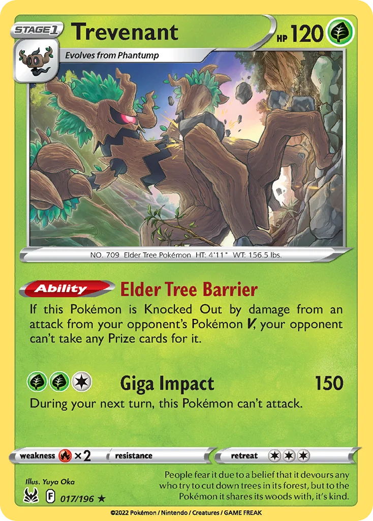 Trevenant 017/196 Rare holo