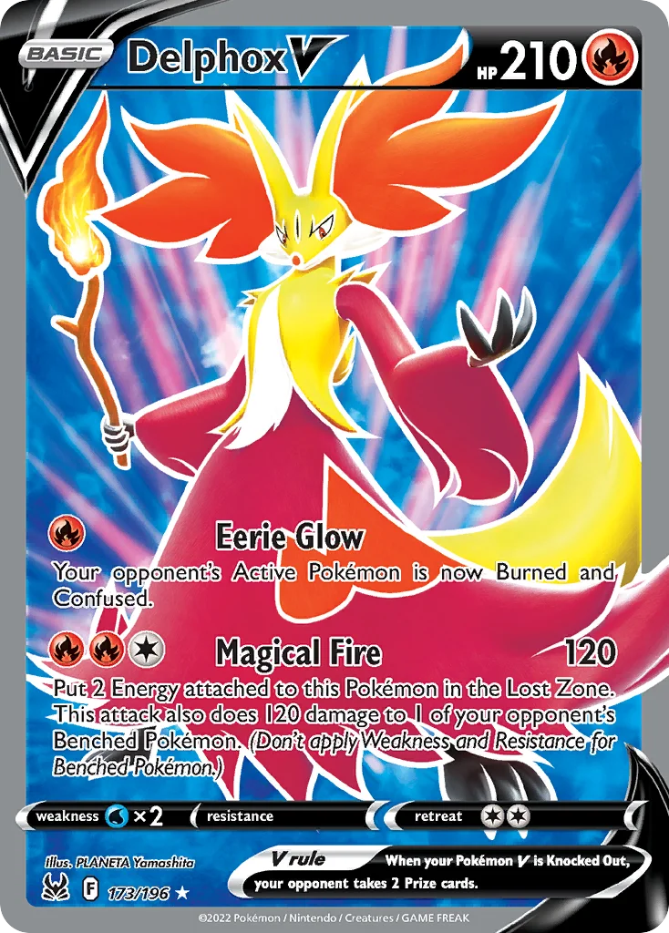 swsh11-173 Delphox V 173/196 Rare ultra