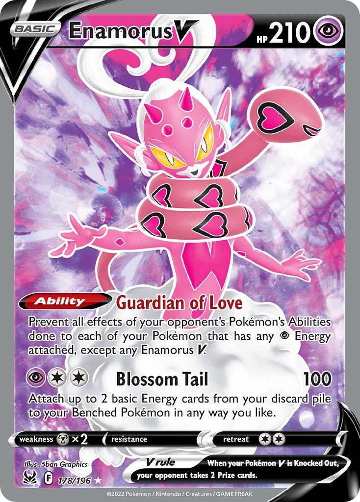 swsh11-178 Enamorus V 178/196 Rare ultra