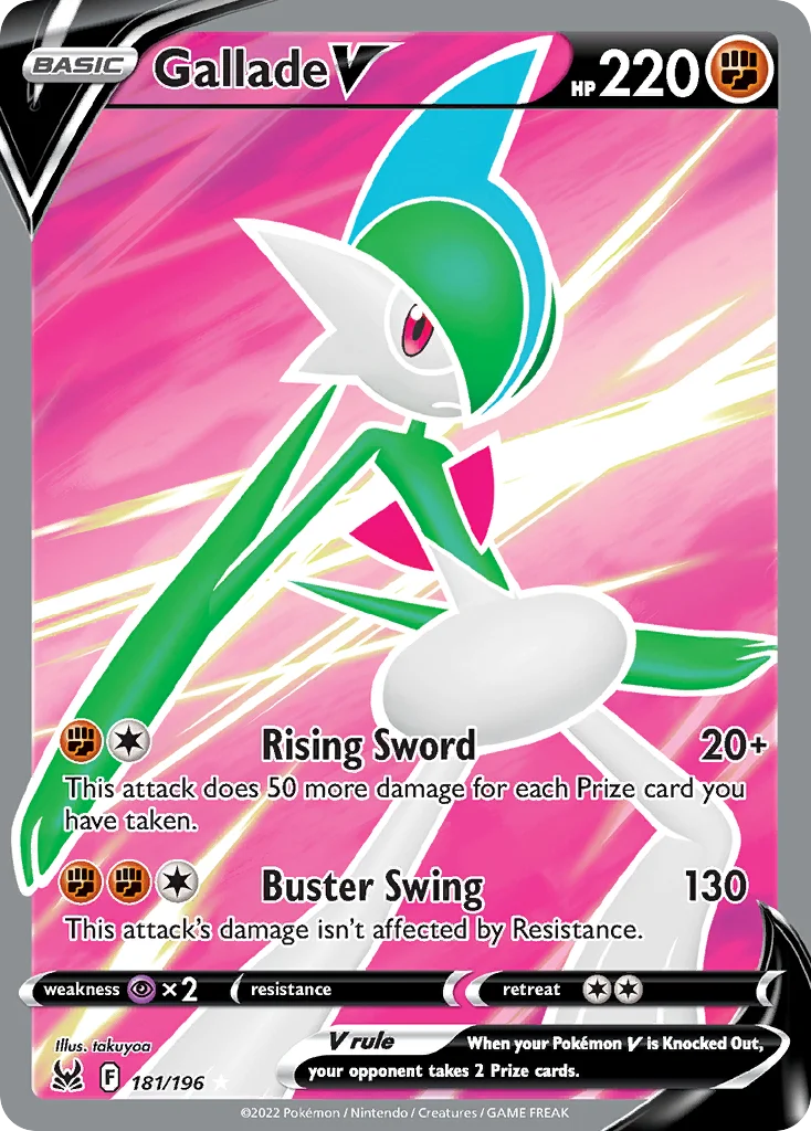 swsh11-181 Gallade V 181/196 Rare ultra