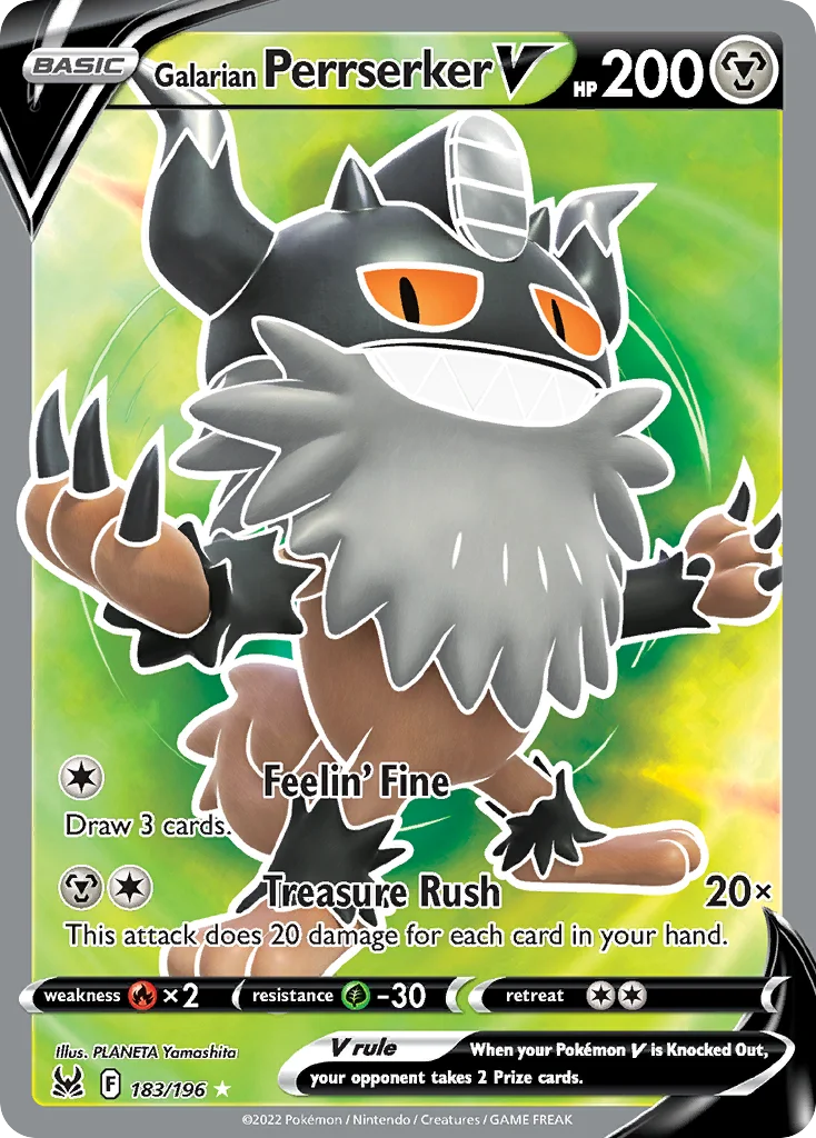 swsh11-183 Galarian Perrserker V 183/196 Rare ultra
