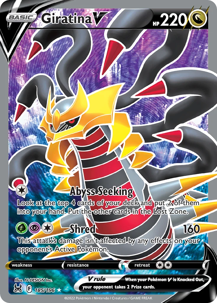 swsh11-185 Giratina V 185/196 Rare ultra