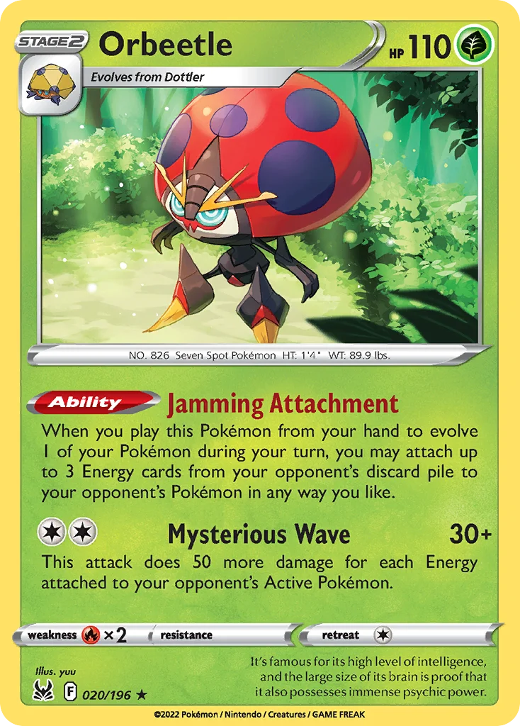 Orbeetle 020/196 Rare holo
