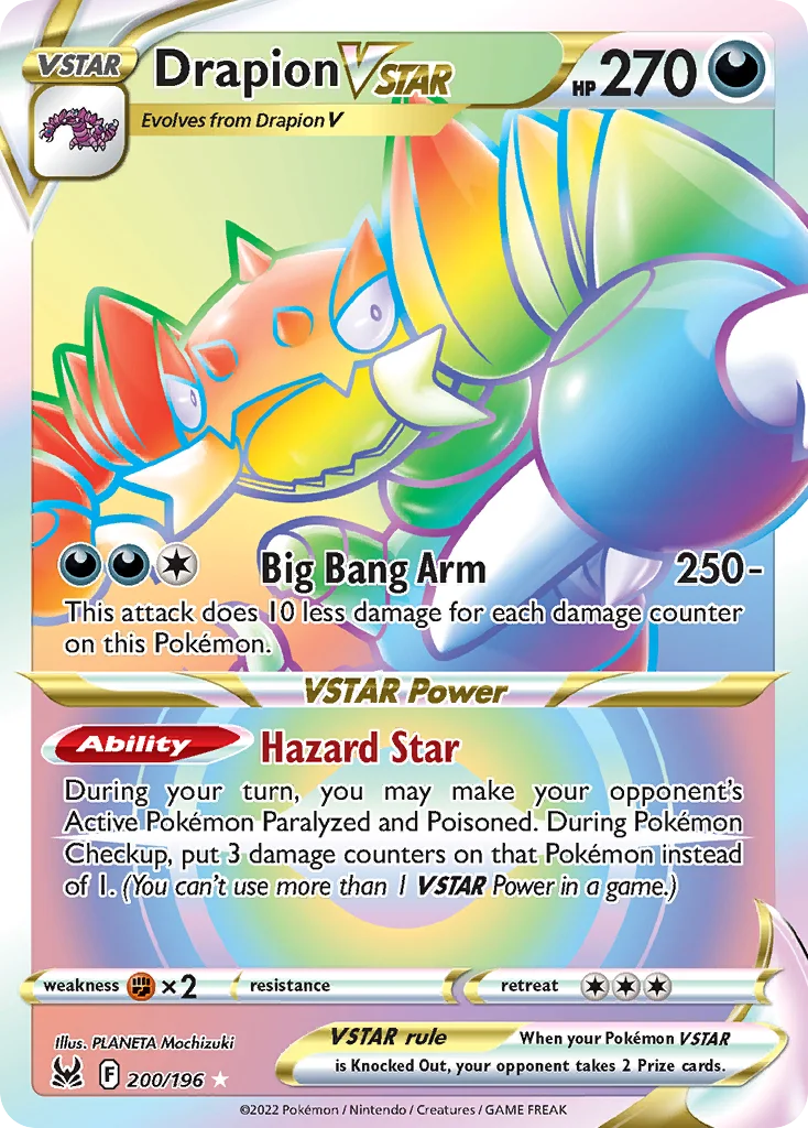 Drapion VSTAR 200/196 Rare rainbow