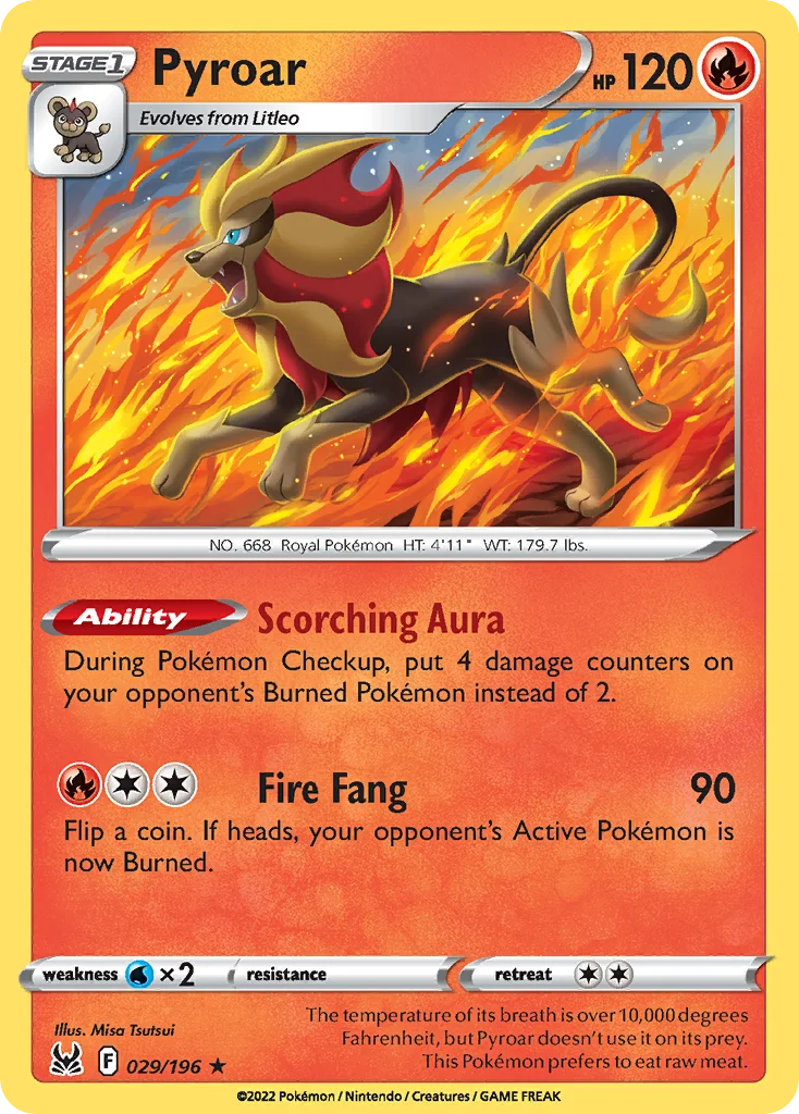 Pyroar 029/196 Rare holo