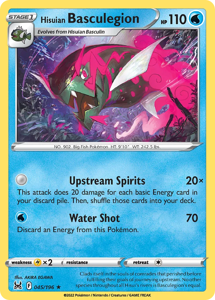 Hisuian Basculegion 045/196 Rare holo