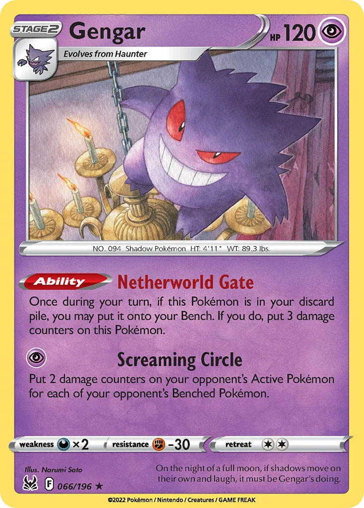 Gengar 066/196 Rare holo