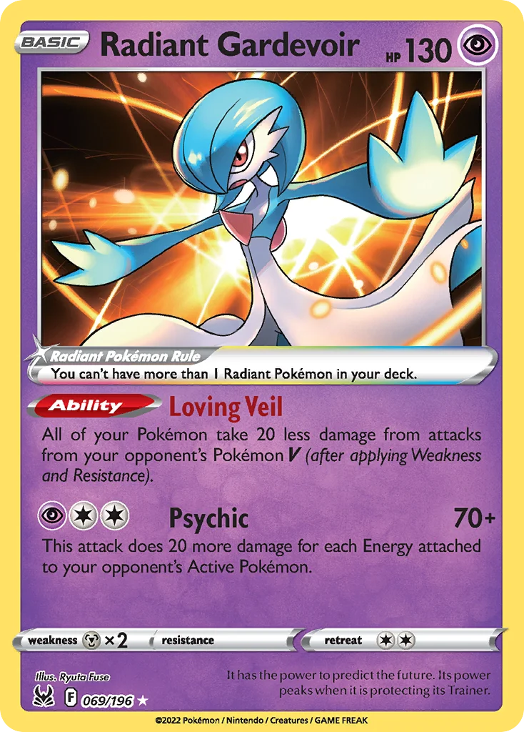 Radiant Gardevoir 069/196 Radiant rare