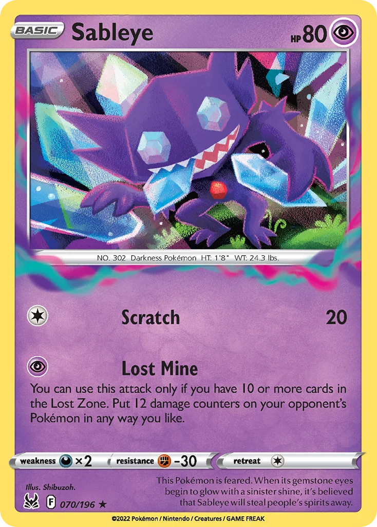 Sableye 070/196 Rare holo