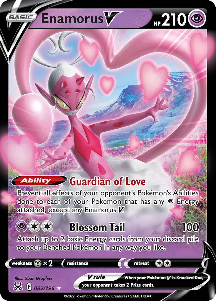 Enamorus V 082/196 Rare holo v